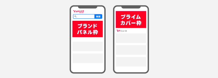 ブランドパネル枠とプライムカバー枠