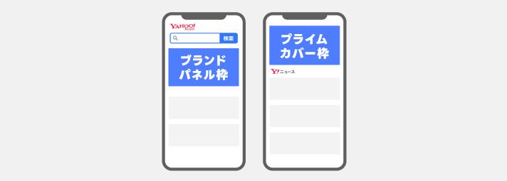 ブランドパネル枠とプライムカバー枠