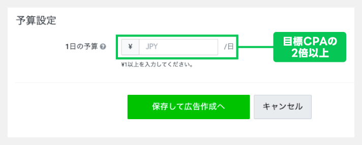 1日の予算の設定