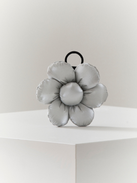 silver big flower keyring photo