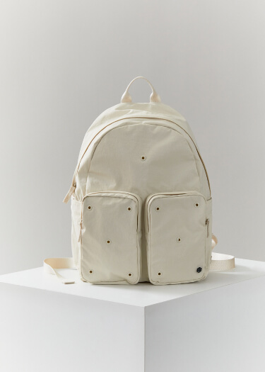 cream backpack photo