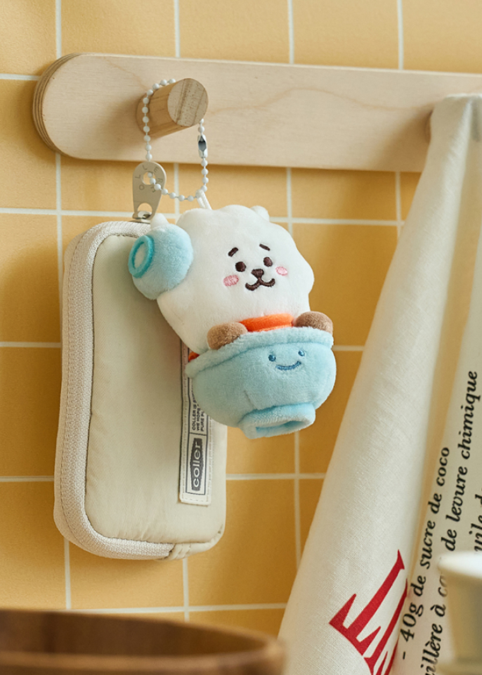 BT21 in a rice bowl keyring