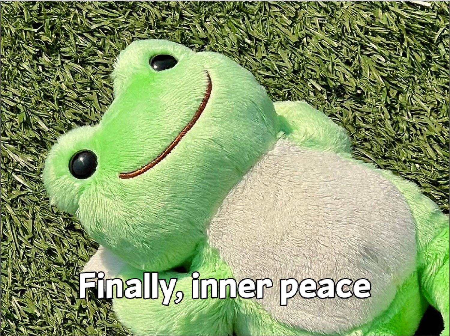 Finally, inner peace