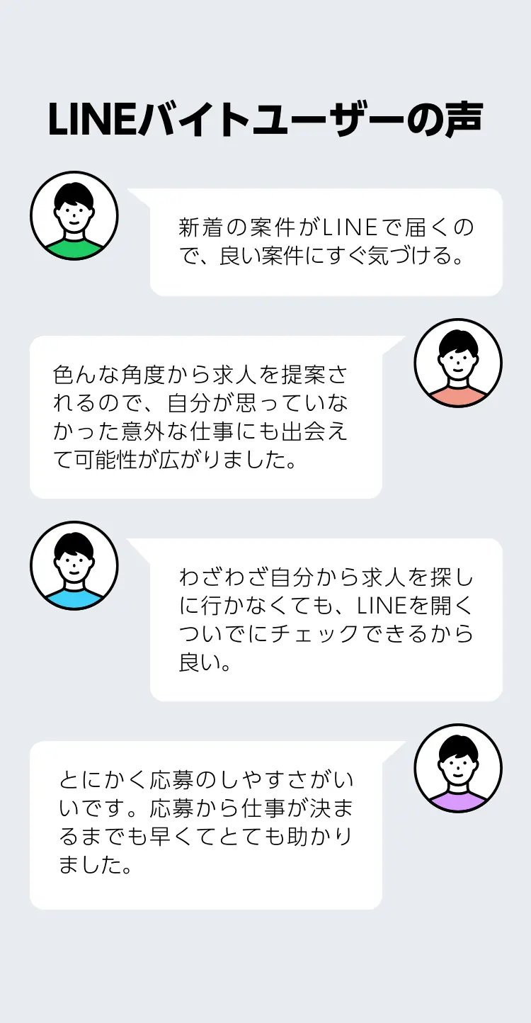 LINEバイトユーザーの声