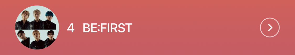 4位 BE:FIRST