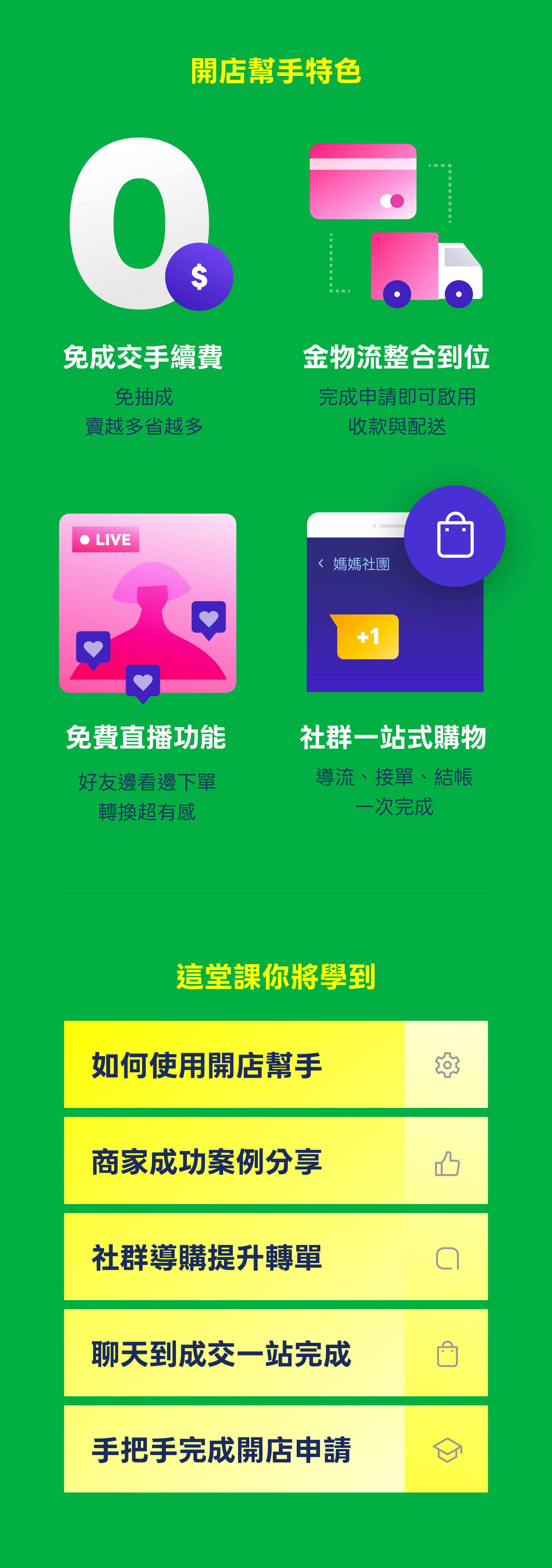 立即報名LINE 官方帳號開店幫手新客講座