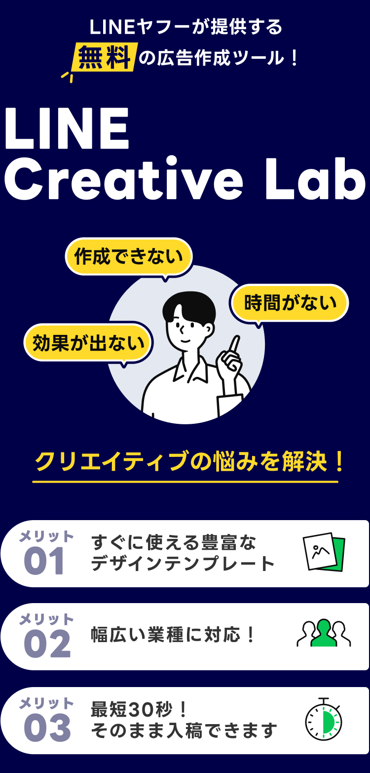 LINEヤフーが提供する無料の広告作成ツール、LINE Creative Lab