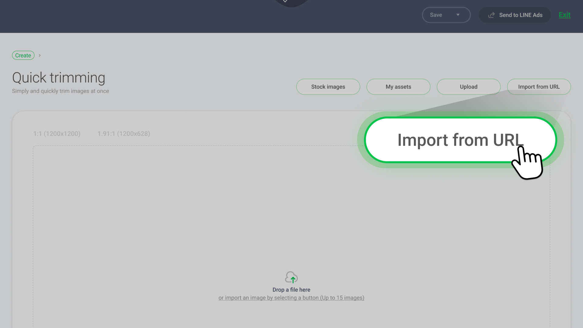 In Quick trimming, use Import from URL