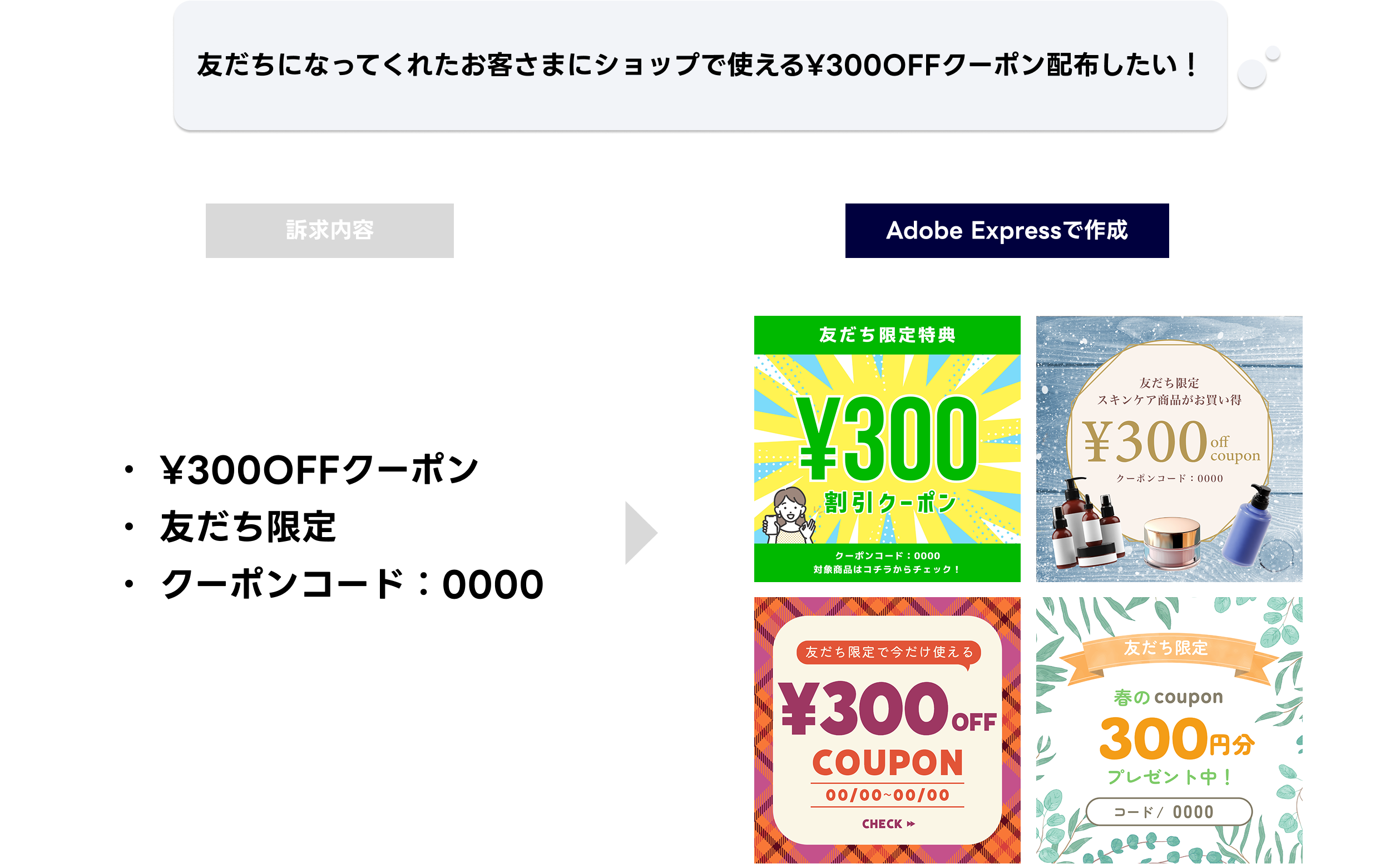 Adobe Expressで簡単にリッチメニュー、リッチメッセージの画像が作成できる