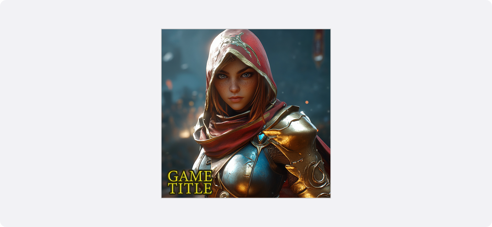 高品質なキャラクターイラストを前面に押し出したゲームの1:1広告クリエイティブ