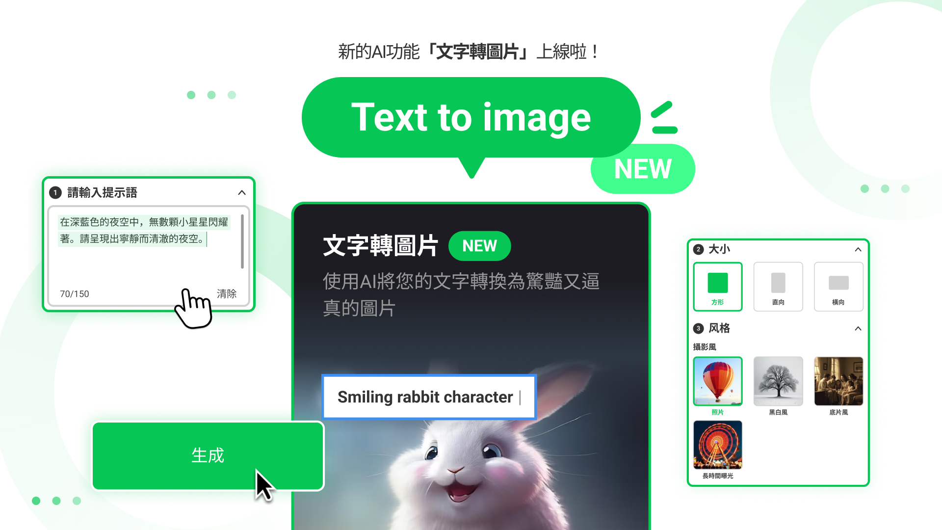 圖片生成AI、文字轉圖片、廣告圖片製作、從文字生成視覺效果、廣告主圖像工具、創意視覺製作、廣告視覺化工具