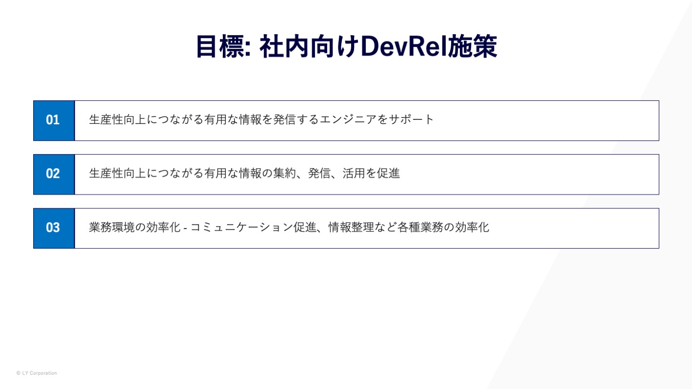 DevRel目標（社内向け）
