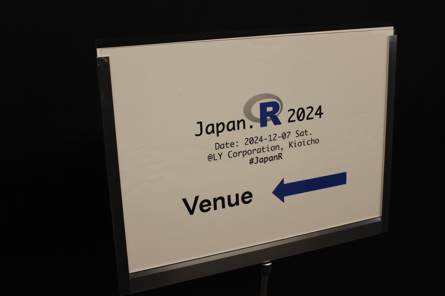 Japan.R 2024の会場案内のチラシ