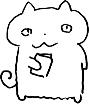 freddi画伯の手から生まれたキャラクターぶっかにゃん