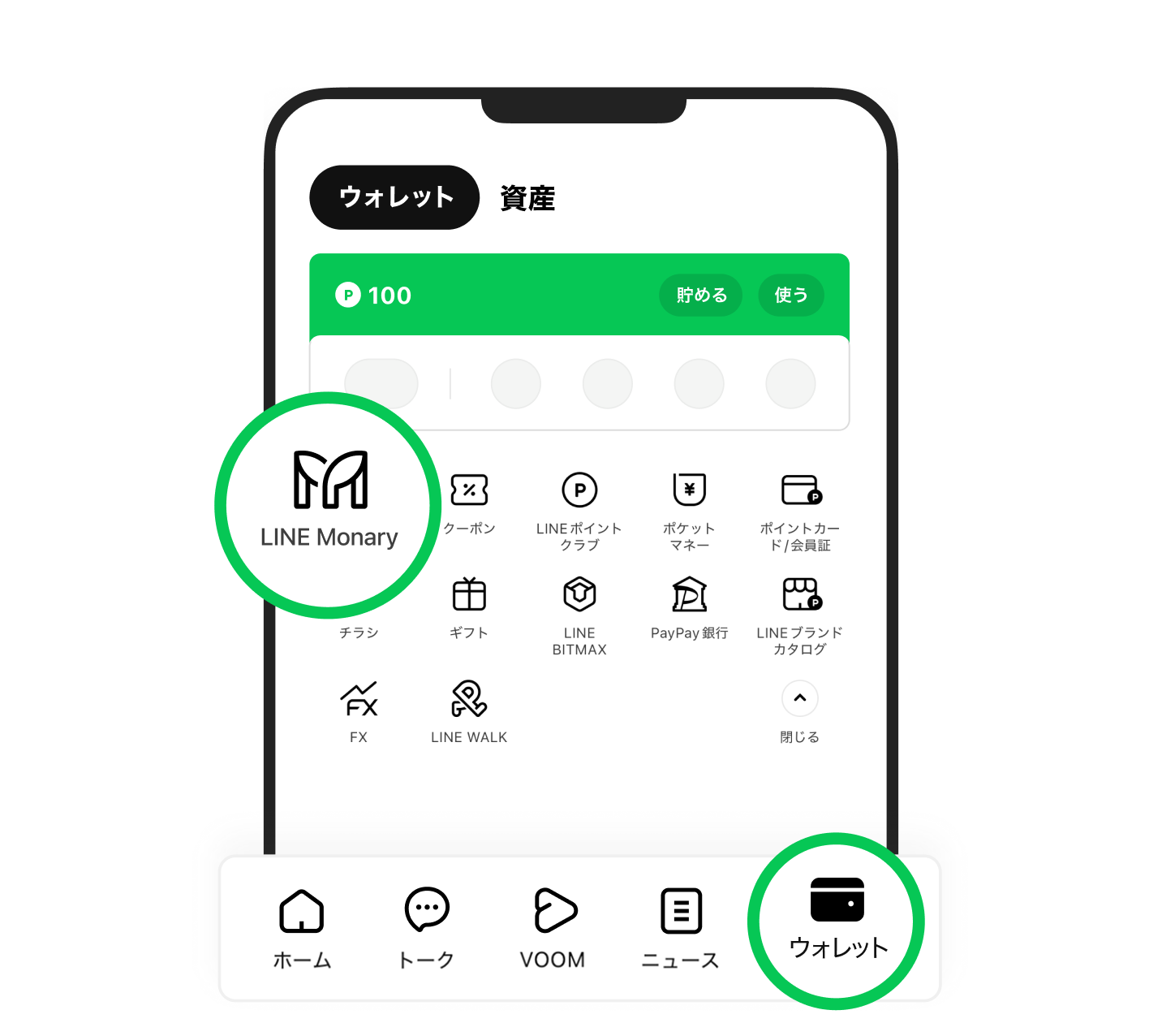 LINE ウォレットからLINE Monary