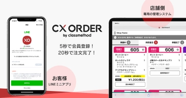 「5秒で会員登録、20秒で注文完了」の実現にLINEミニアプリを導入。
                                モバイルオーダーシステム「CX ORDER」の開発事例