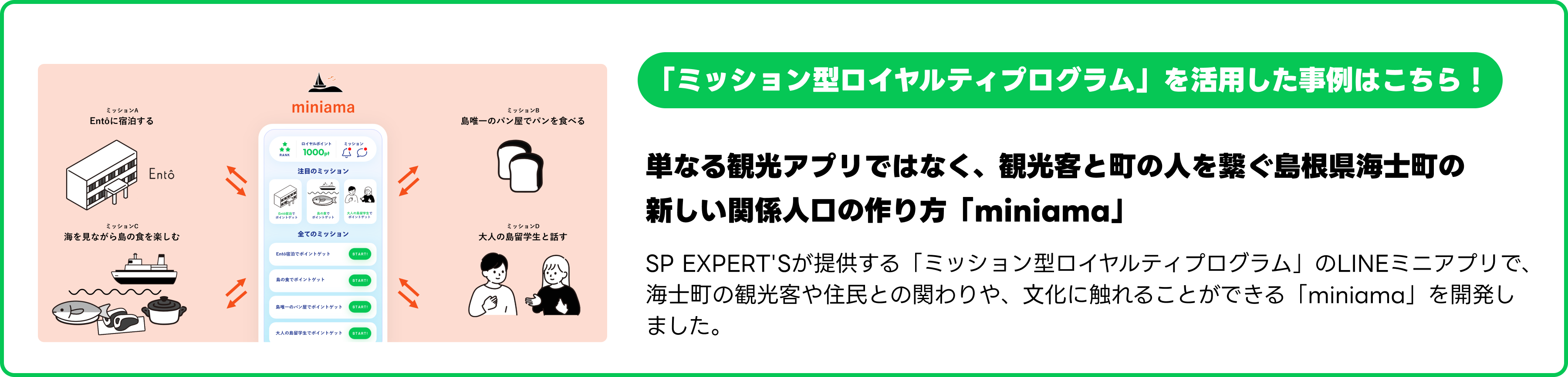 単なる観光アプリではなく、観光客と町の人を繋ぐ島根県海士町の新しい関係人口の作り方「miniama」