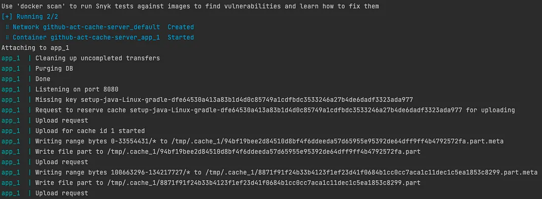 writing file to cache server