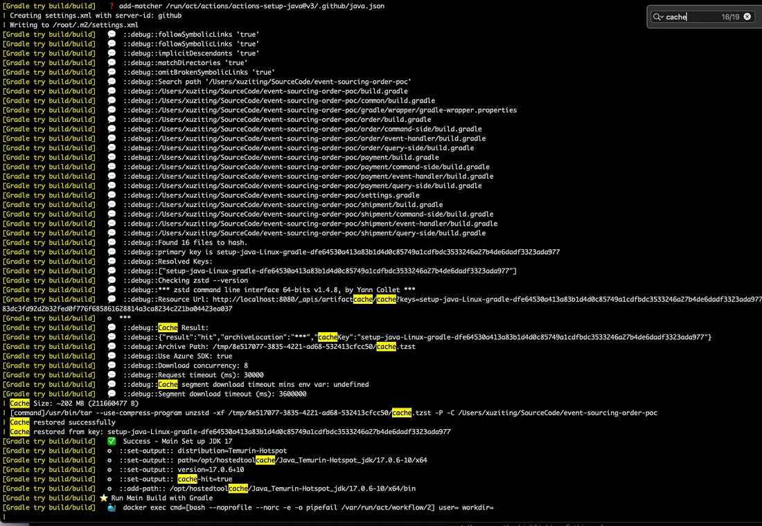 act with cache