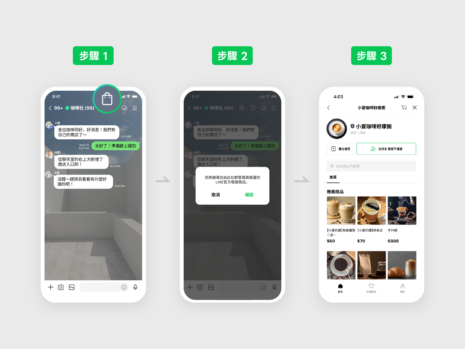 LINE社群 + 開店幫手整合優勢 一站式購物體驗，成交在彈指之間