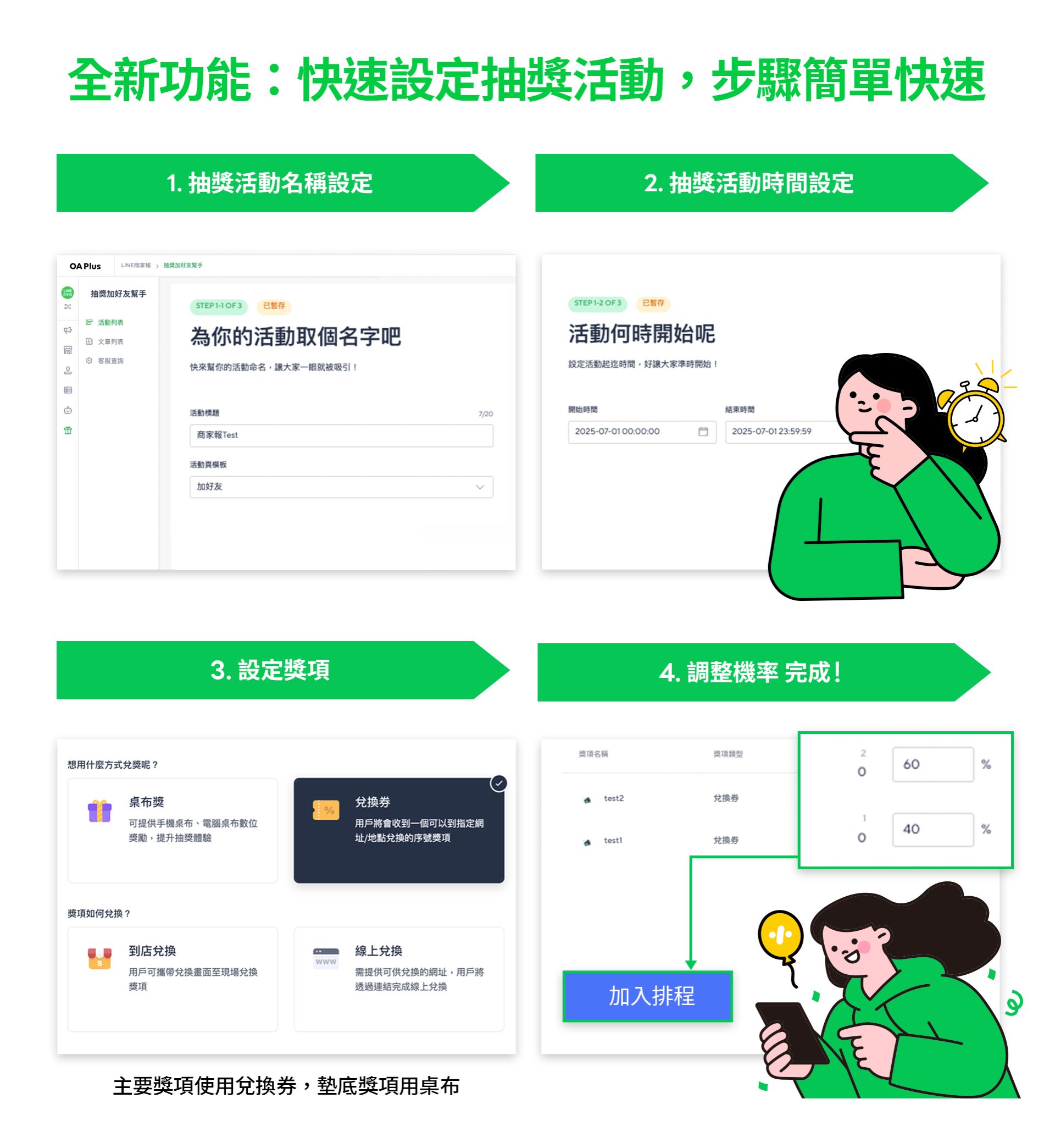 快速設定抽獎活動