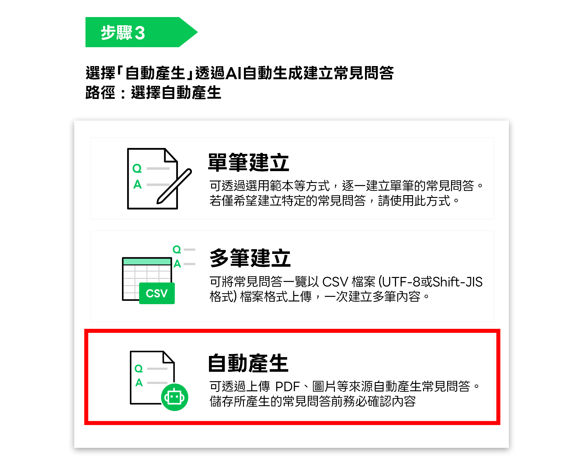 只要​五​分鐘​就​能​輕鬆​建立官方帳號​ AI ​聊​天​機器​人