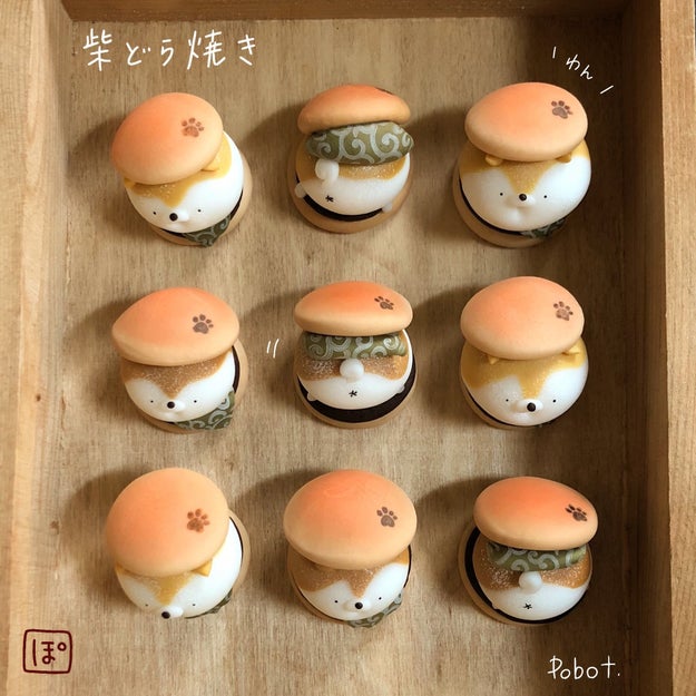 和菓子だいすき♡柴犬さん 和菓子だいすき♡柴犬さん