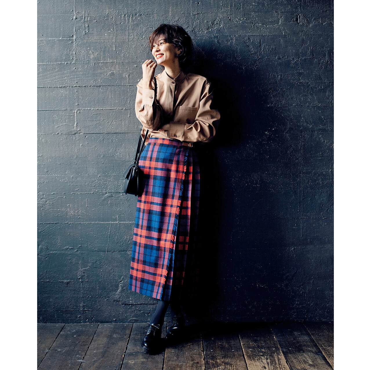 オニール オブ ダブリンのくっきり鮮やかなイエローのチェックスカート