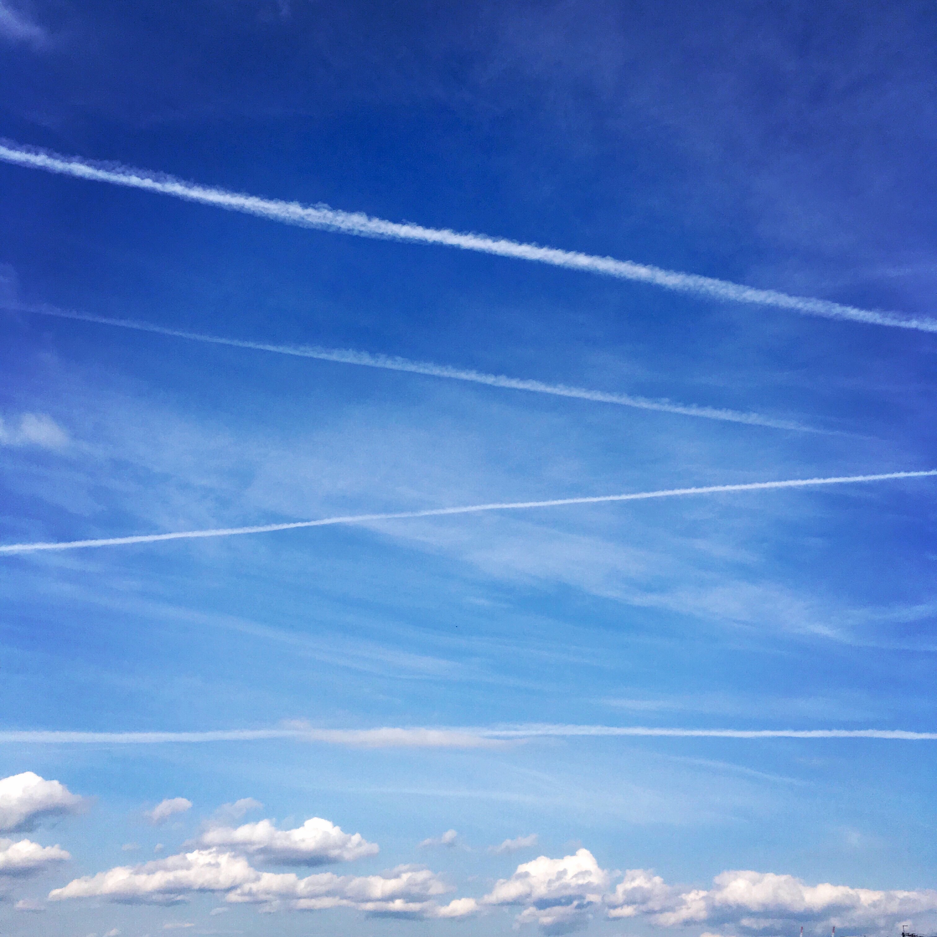 飛行機雲「X」 注目の空の写真 ウェザーニュース