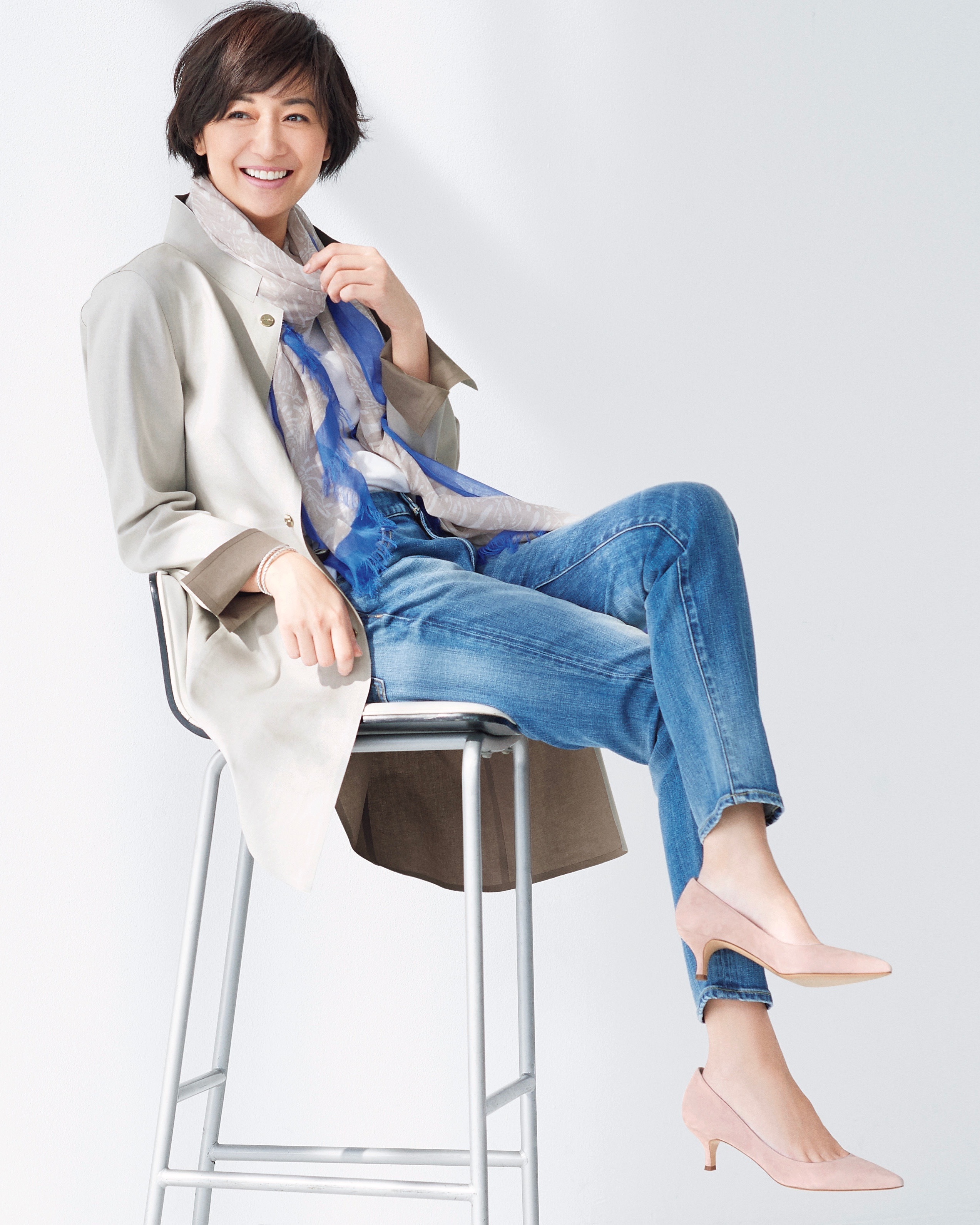 富岡佳子さん着用　ドゥズィエムクラス　リジェール　タイトスカート 女らしくてとびきり上品！ 富岡佳子が着る春の名品（Web eclat）