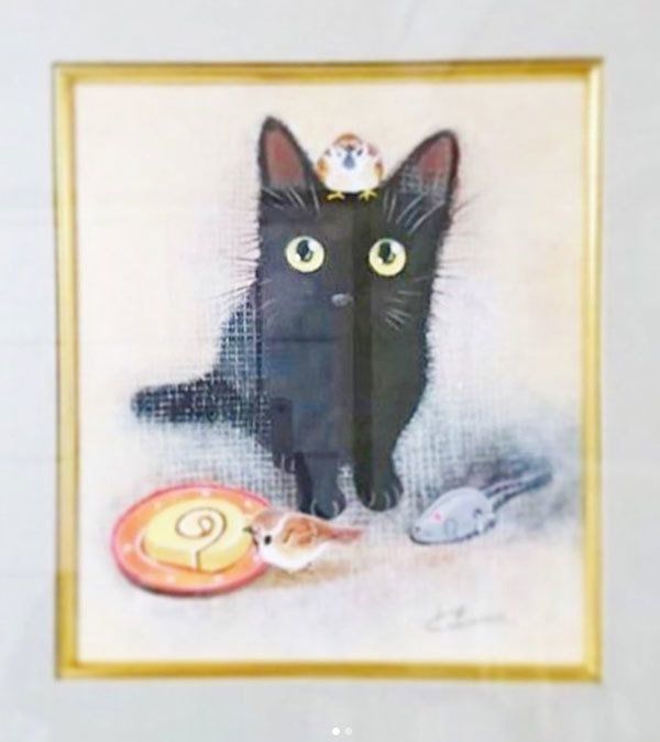 彷徨っていた猫が、人と出逢い幸せになる」絵画に反響（ねこのきもち