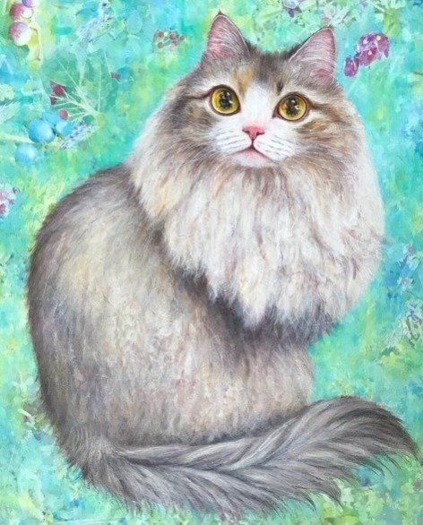 画家「福嶋吾然有」さんの猫のアート作品が素敵すぎる♡（ねこのきもちNEWS）