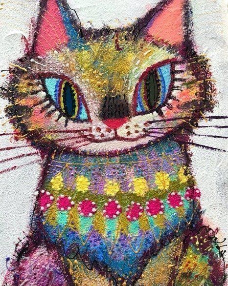 画家「福嶋吾然有」さんの猫のアート作品が素敵すぎる♡（ねこの