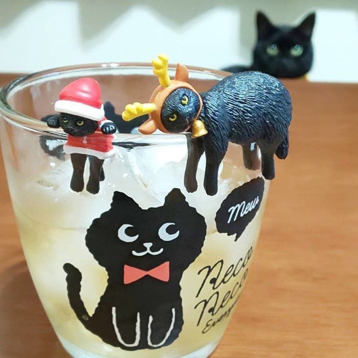 クリスマス限定！ かわいい「ふちねこ」と一緒にカフェタイムを♪（ね