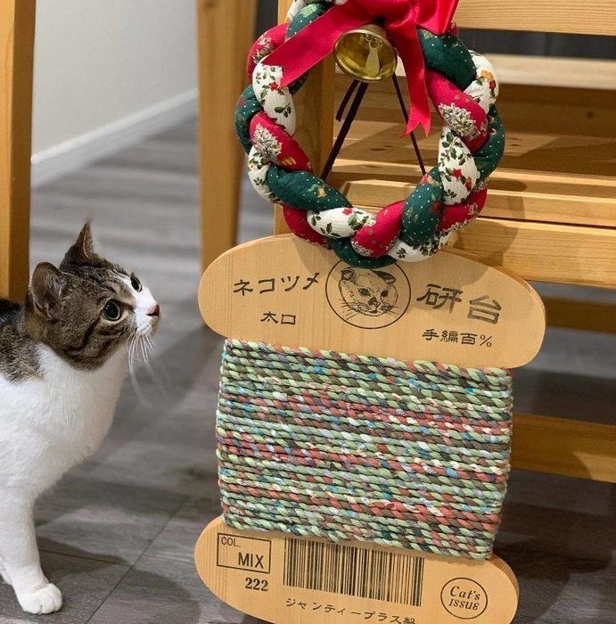 ネコツメ研台爪とぎ猫巨大糸