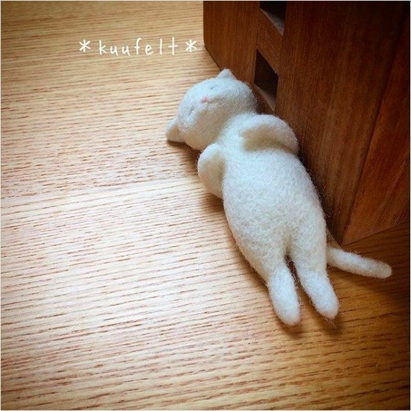 やさしい表情が癒し度100％！ 羊毛フェルトニャンコにトリコになっ