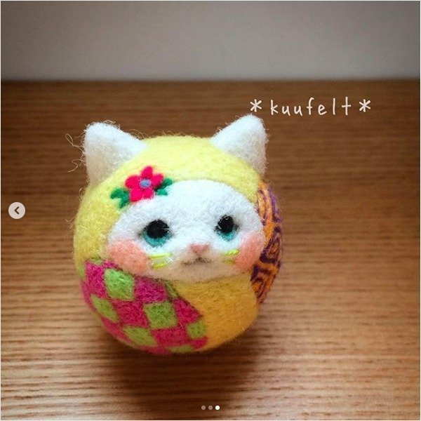 やさしい表情が癒し度100％！ 羊毛フェルトニャンコにトリコになっ