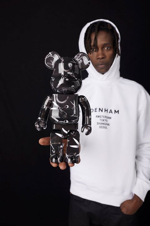 MEDICOM TOY - コラボアイテム DENHAM 100%&400% ベアブリック/未使用ラス1 デンハム」×「ベアブリック」のシザース柄モデル発売 Tシャツや