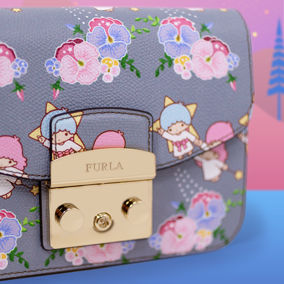 フルラ×キキララ 限定 フルラ リトルツインスターズコレクション フルラ」が“キキ&ララ”の花柄バッグを発売 “リトルツイン
