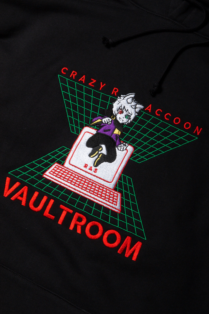 vaultroom◇パーカー/L/コットン/BLK/CRAZY RACCOON/RAS vaultroom