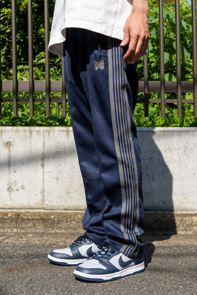 ジップド　ネイビー　グレー　needles トラックパンツ ジップドネイビーグレーneedles トラックパンツ
