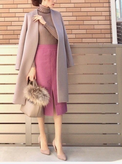 40代向け！ノーカラーコートの美人見えコーデ30選（サンキュ！）