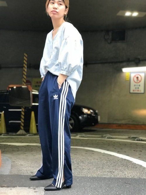 adidas トラック パンツ ワイド ネイビー ブルー needles adidas トラック パンツ ワイド ネイビー ブルー needles