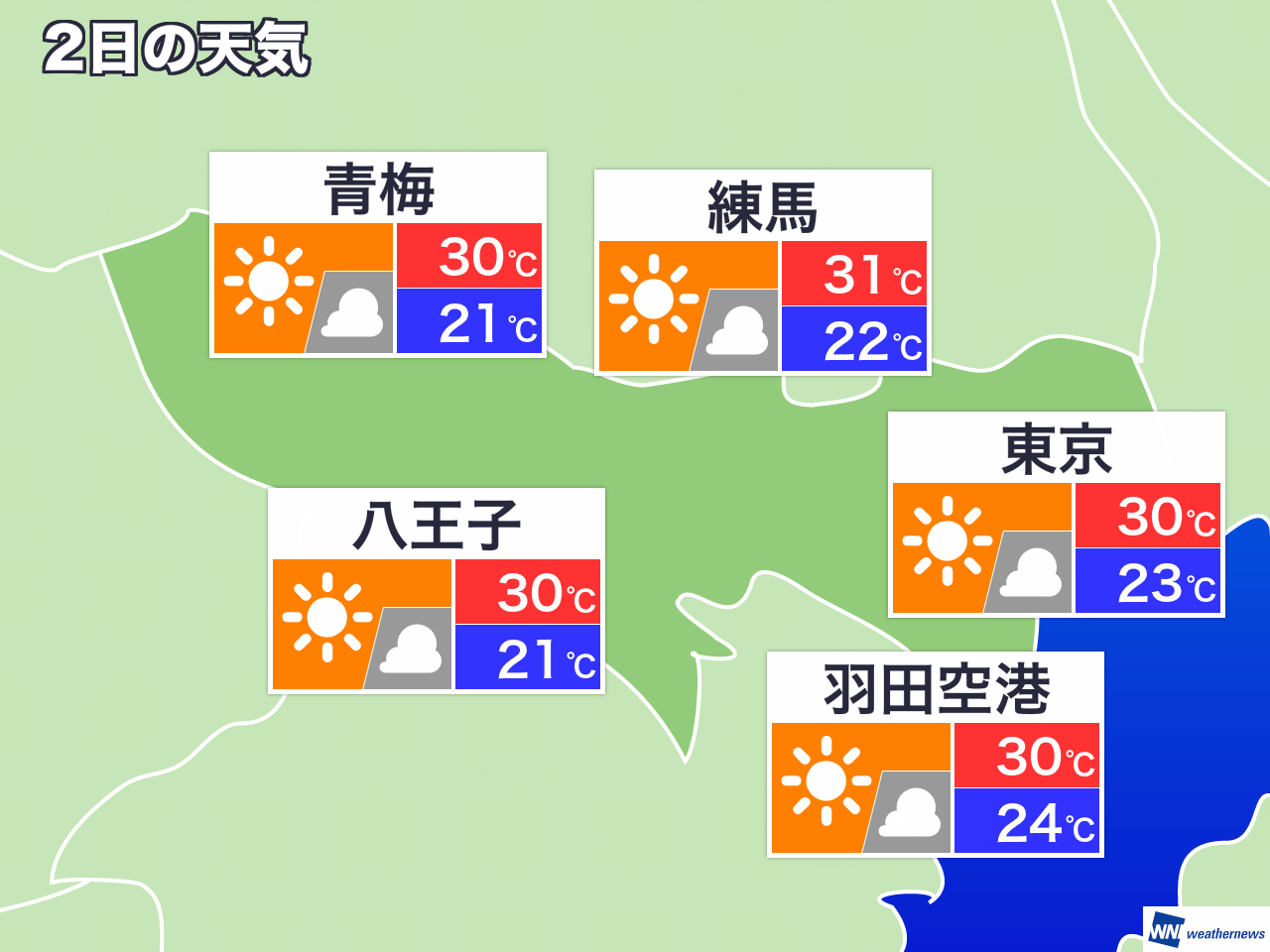東京 天気 二 週間