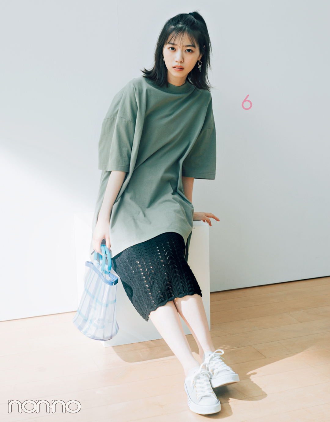 西野七瀬のワンピース見えセットアップで着回し1×7！（non-no）