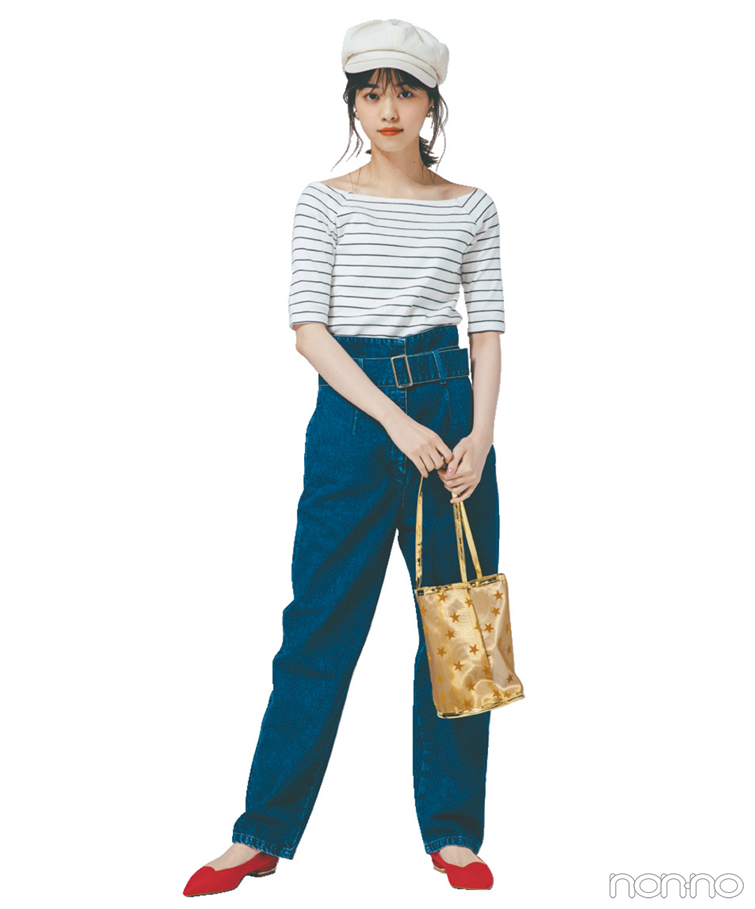 西野七瀬はピタゆるシルエットのマリンルックを最旬に進化
