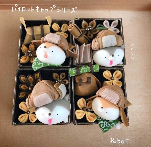 柴どら焼き」に「ハスキーのドーナツ」？犬×食べ物の粘土作品が可愛