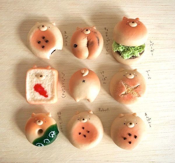 柴どら焼き」に「ハスキーのドーナツ」？犬×食べ物の粘土作品が可愛