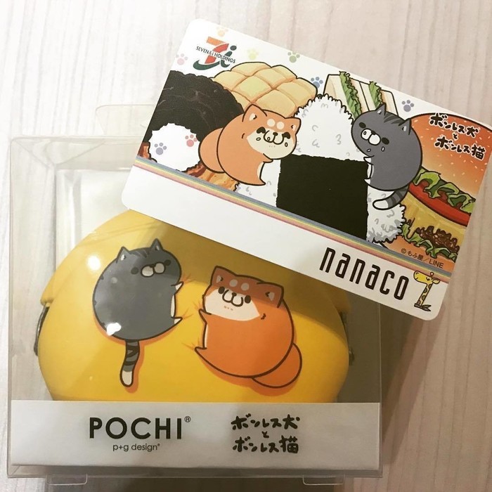 ボンレス犬とボンレス猫 パスケース もふ屋 ボンレス猫 フルーツ