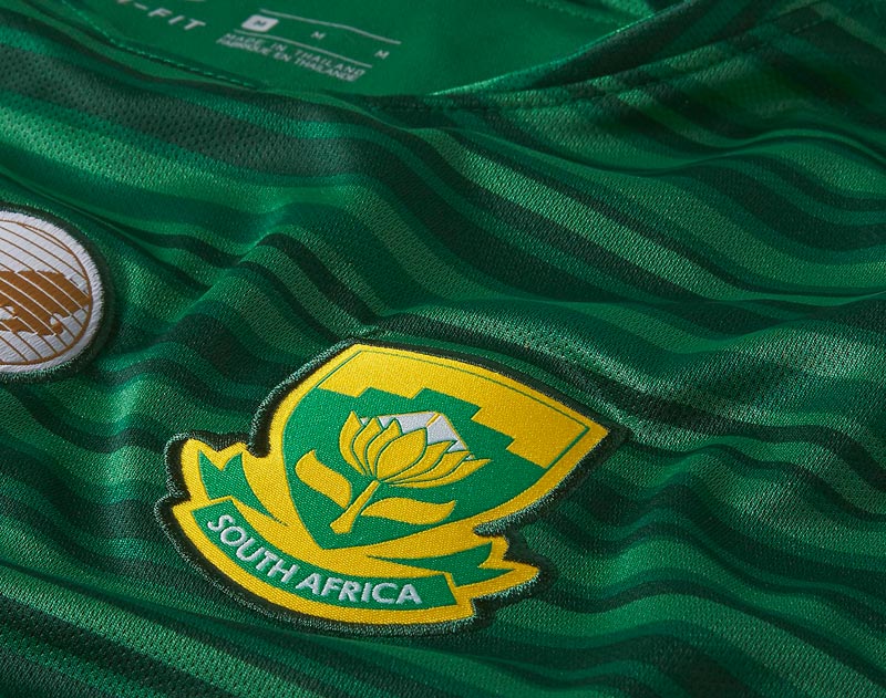 南アフリカ代表、ストライプが鮮烈な2018新ユニフォームを発表！（Qoly）